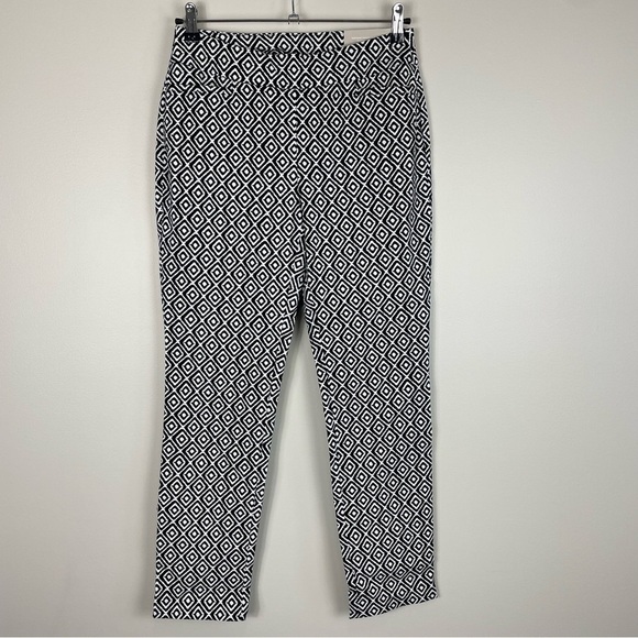 NWT Chicos Brigitte Slim Leg Trouser Geometric Pants Size 2R Retail $89 - Picture 1 of 10